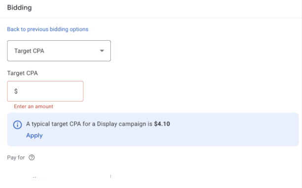 Google Display Ads Campaign Bidding Setup